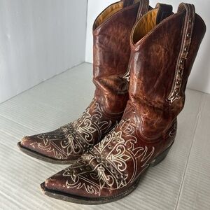 Old Gringo Cognac Milagros Brown Leather Boots.